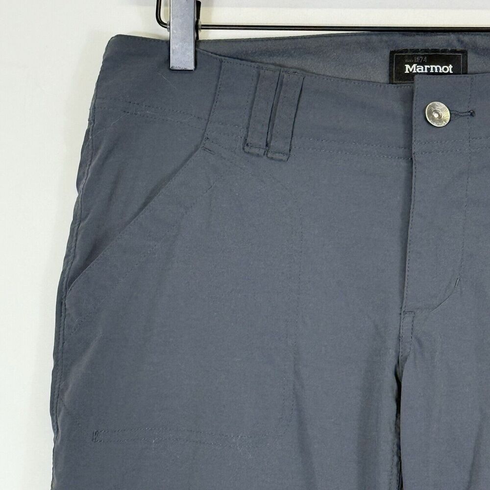 Marmot Convertible Hiking Pants Womens 8 Gray Zip Off Cargo Outdoor Trousers - Picture 2 of 10